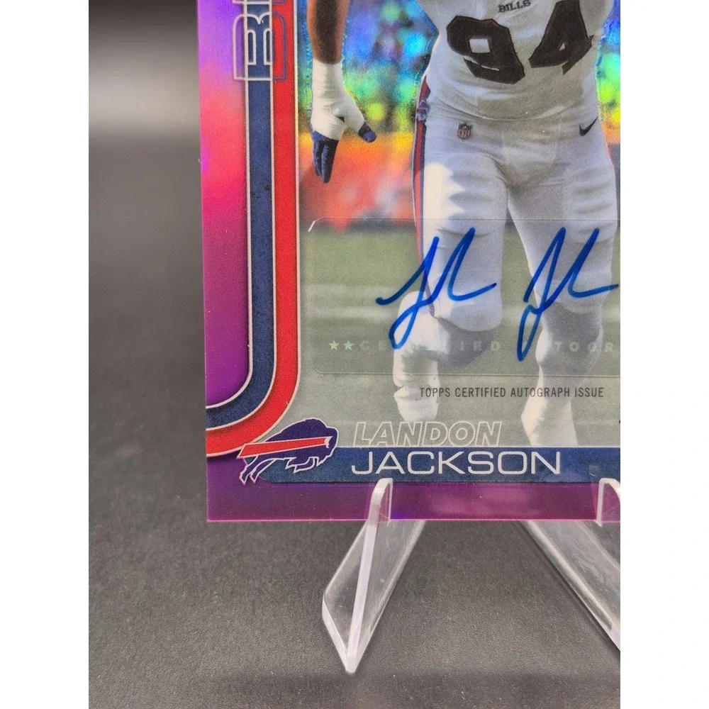 2025 Topps Landon Jackson RA-LJ Landon Jackson Pink Refractor Rookie Auto /250